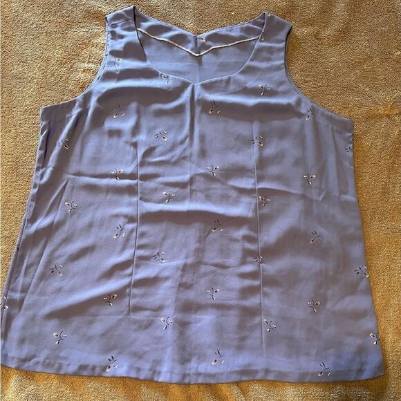 Slate blue sleeveless top - Picture 3 of 8